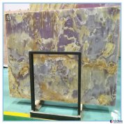 Translucent glossy polishing dyed purple onyx marble